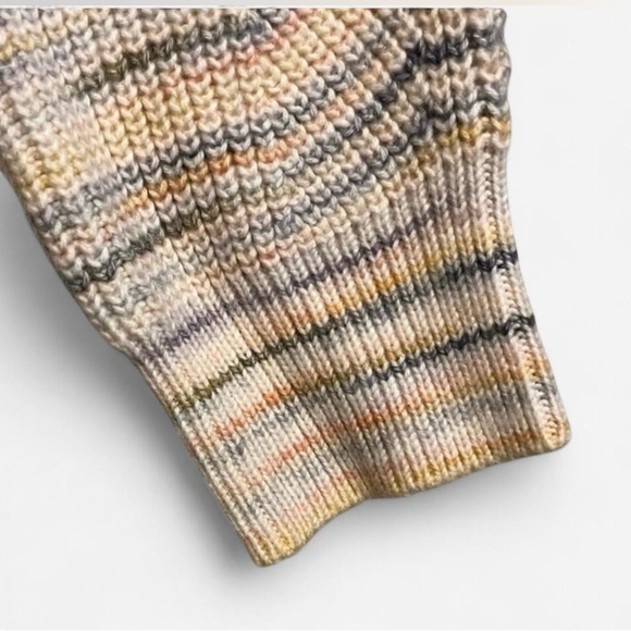 Michael Stars Autumn Spacedye V-neck Pullover Sweater in Rainbow Combo [Size 1X] - Picture 6 of 6